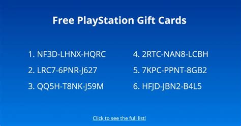 Feb 3, 2024 · PS Plus Premium: RRP £119.99 - 26 seconds ago~Free PSN Codes 2023 Our generator makes it easy to receive free PlayStation Gift Card codes. Only select the value of your gift card and wait for the ... 